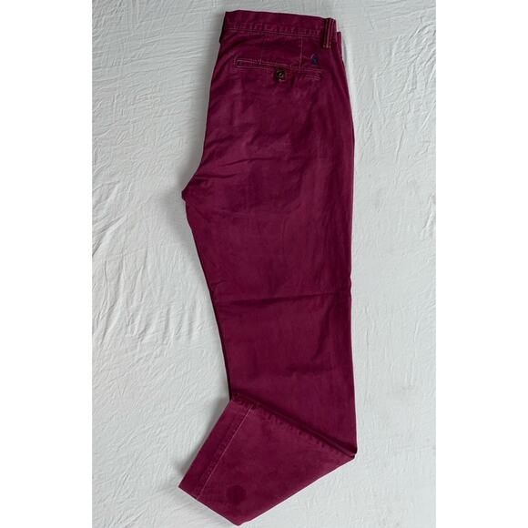 Ralph Lauren Stretch Straight Fit Flat Front Chino Pants. Washed Burgundy, 32X29 - Picture 1 of 9